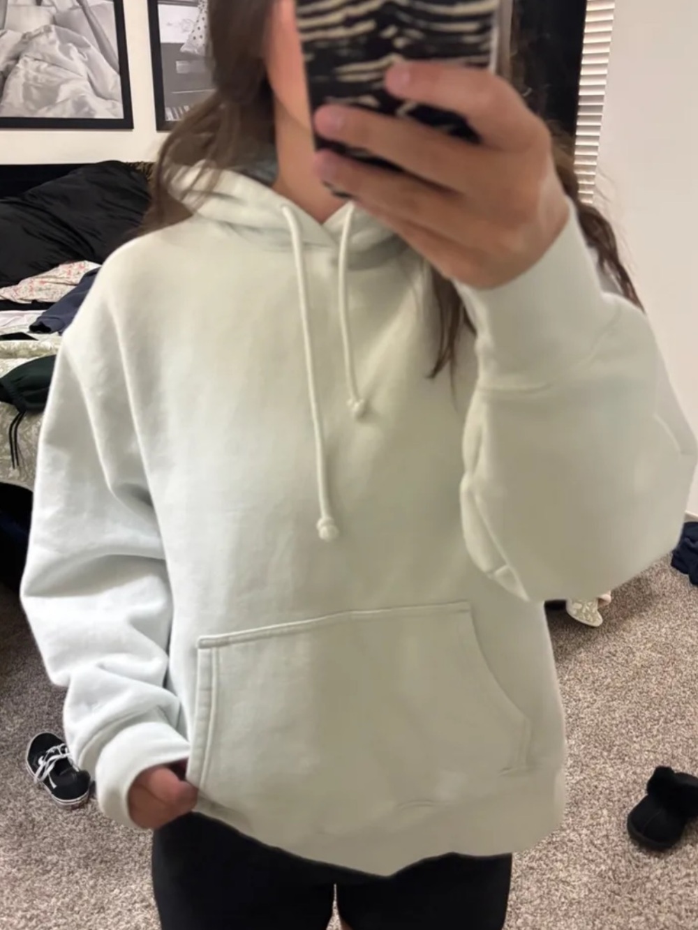 Aritzia Light Green Pullover TNA Hoodie